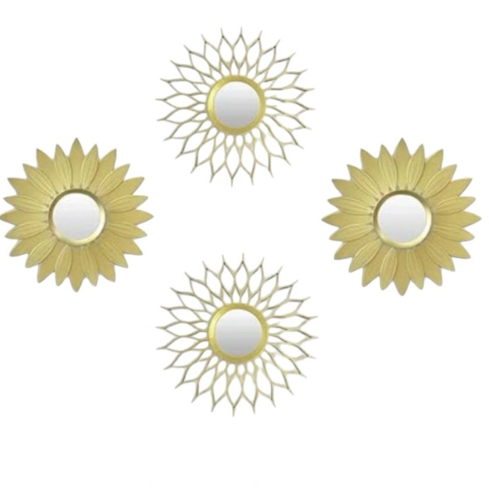 SGUTEN Mirror Wall Art Home Decor 10” Set of 4